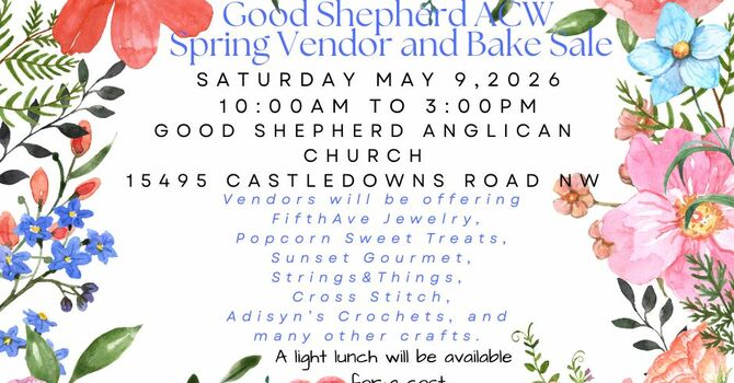 Spring Vendor & Bake Sale