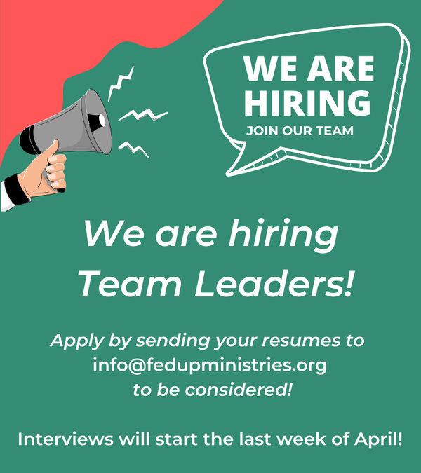FedUp is Hiring Team Leaders!