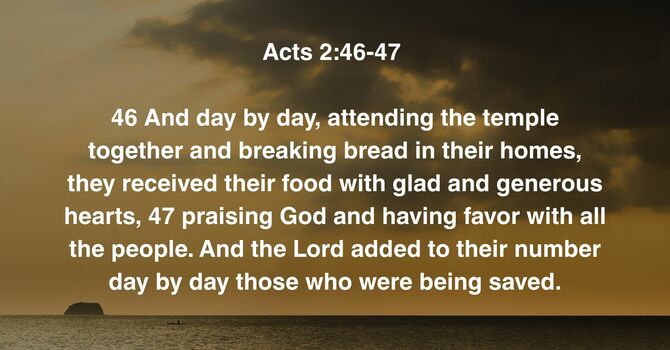 Acts 2:46-47 image
