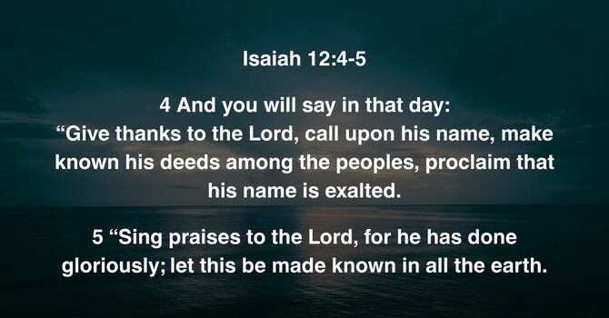 Isaiah 12:4-5 image