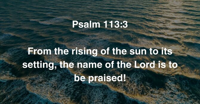 Psalm 113:3 image