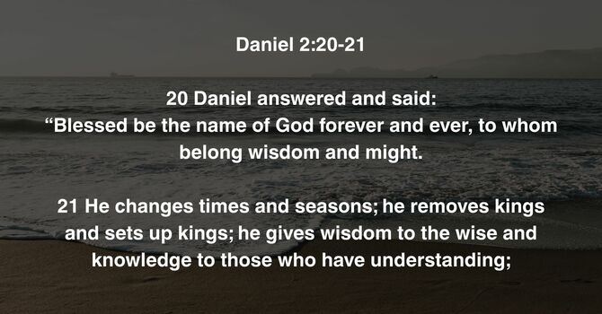 Daniel 2:20-21 image