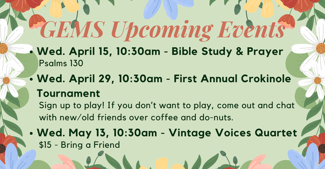 GEMS Upcoming Events image