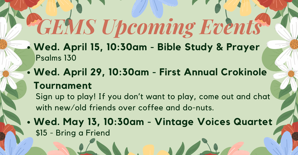 GEMS Upcoming Events
