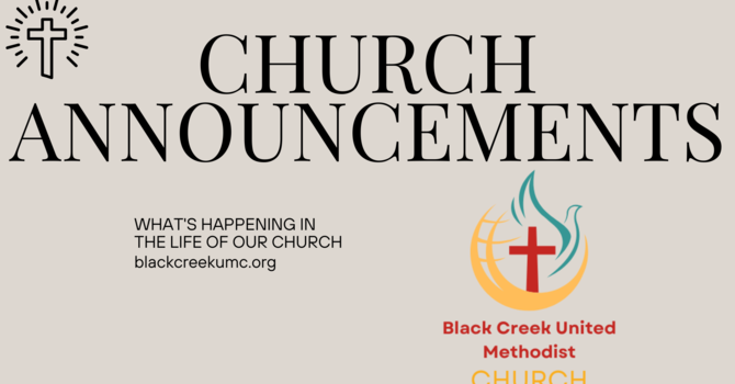 Midweek Update from Black Creek UMC