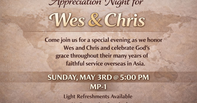 Appreciation Night for Wes & Chris