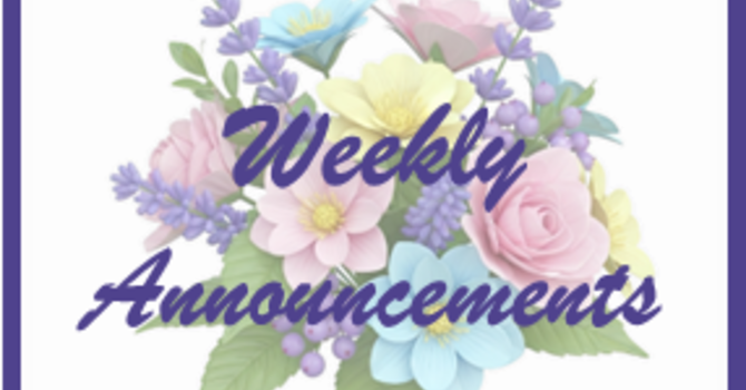 Weekly Announcements