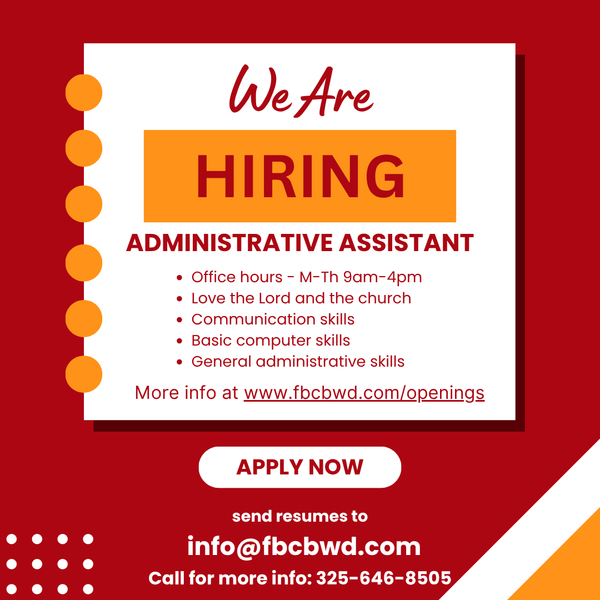We are looking for an Administrative Assistant