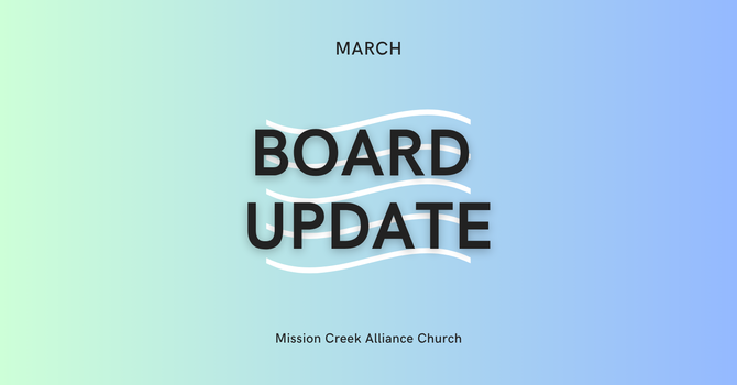 March Update from your Board of Elders image
