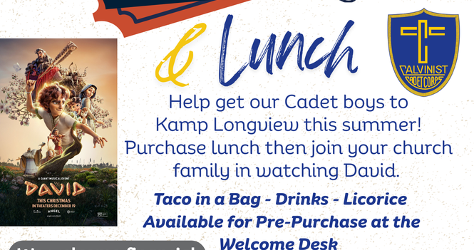 Cadet Movie and Lunch Fundraiser - Preorder Form 