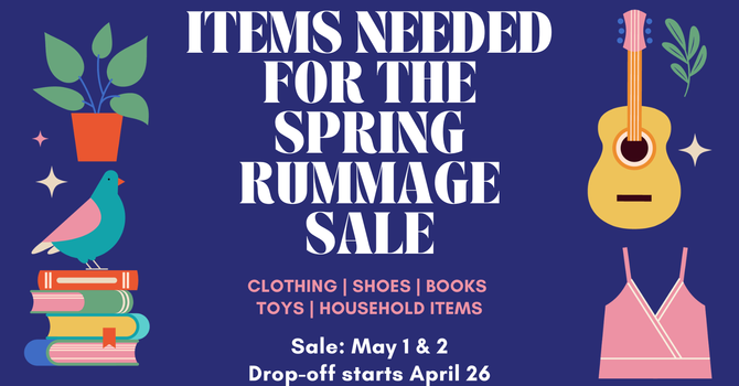 Items needed for the ACW Spring Rummage Sale image