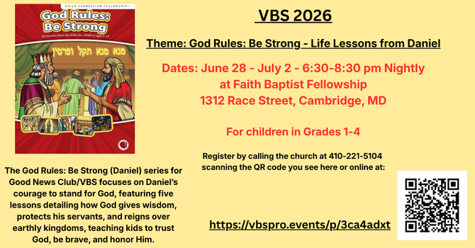 VACATION BIBLE SCHOOL