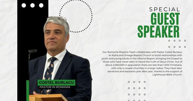 Guest Speaker: Pastor Costel Burlacu