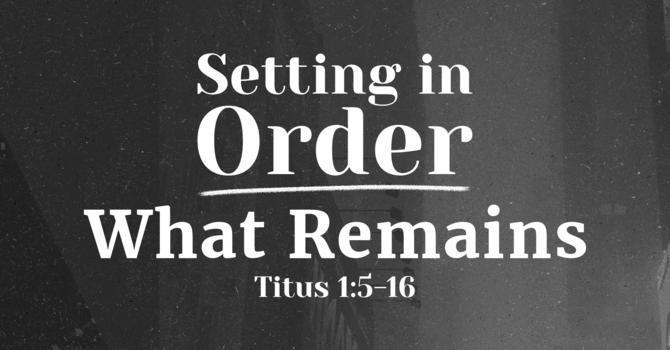 Setting the Order