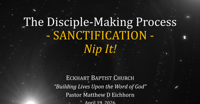 Sanctification: Nip It!
