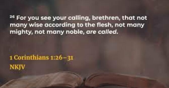 1 Corinthians 1:26-31