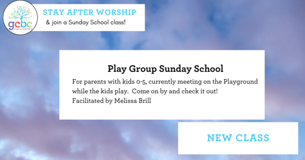 Playgroup Sunday School Class