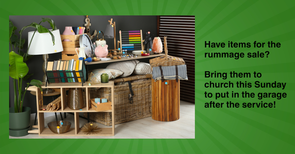 Bring items this Sunday!