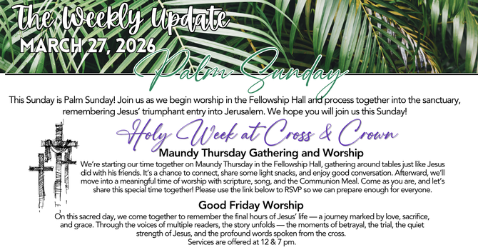 3-27-26 Weekly Update image