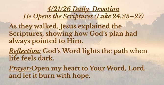 Hearts Lit by Scripture
