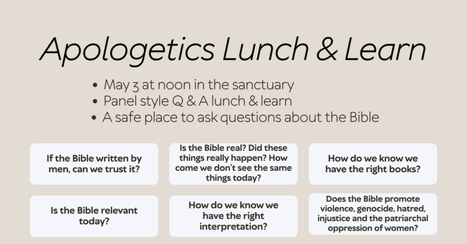 Apologetics Lunch & Learn