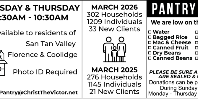  Food Pantry Update: A Season of Opportunity to Serve image