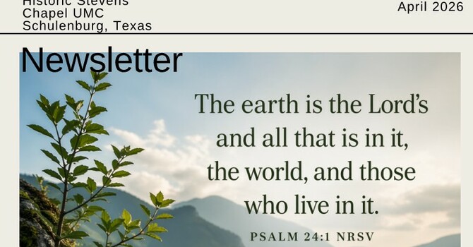 April 2026 - Newsletter image