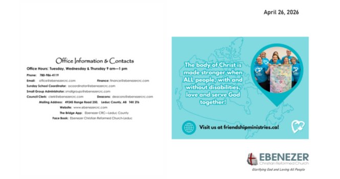 April 16, 2026 Bulletin