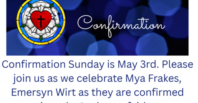 Confirmation Sunday