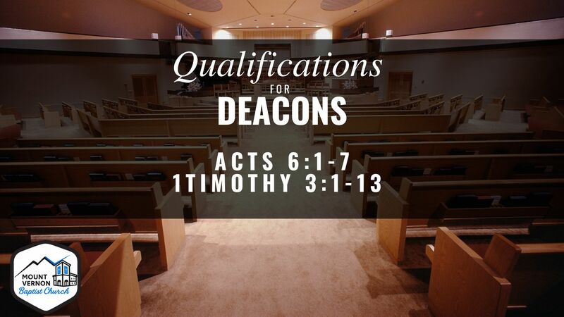 Deacon Qualifications