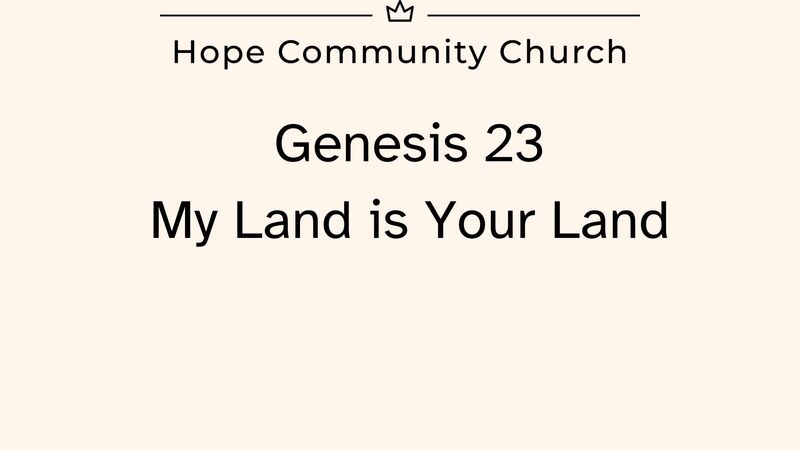 My Land is Your Land