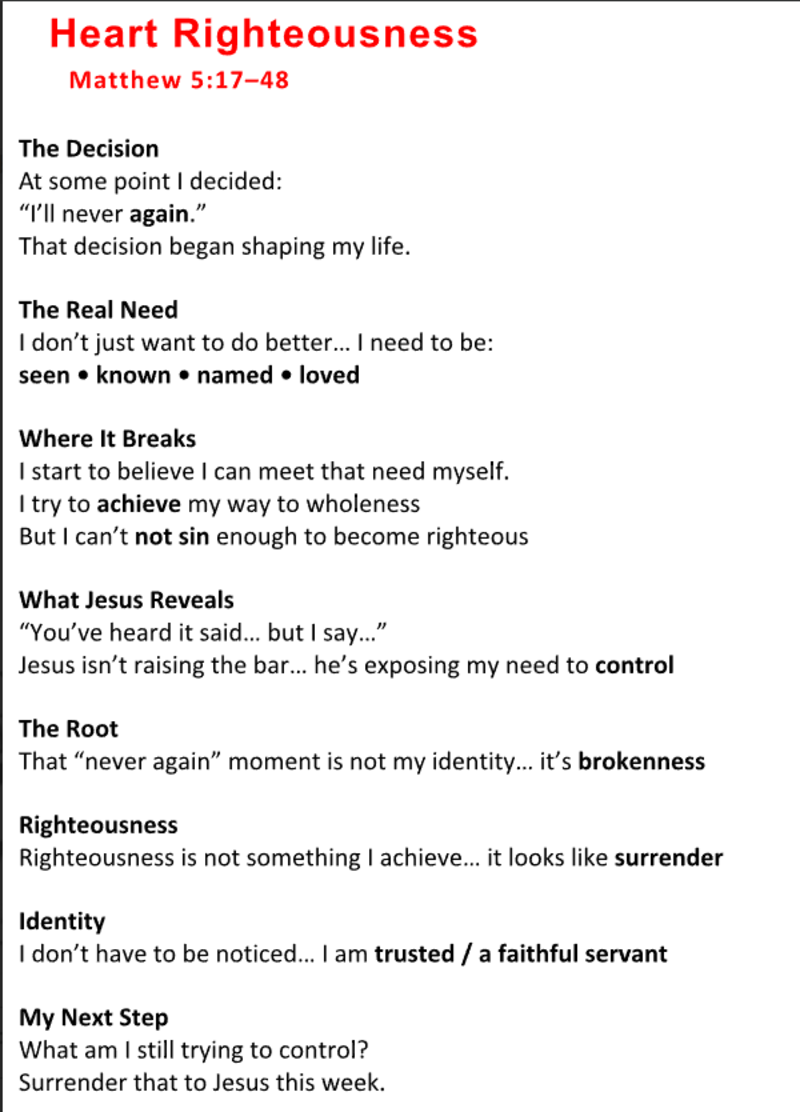 Heart Righteousness