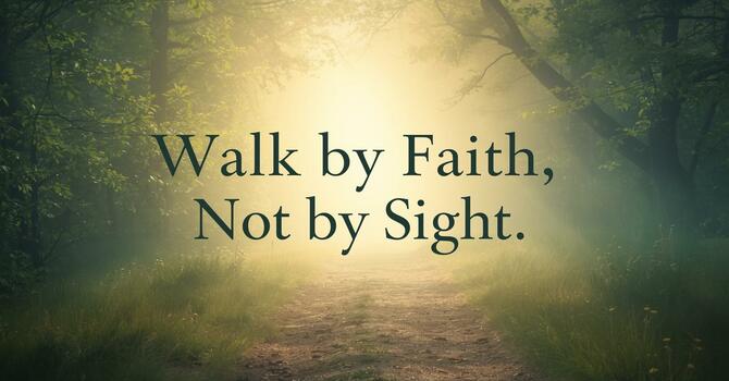 Walk by Faith, Not by Sight image
