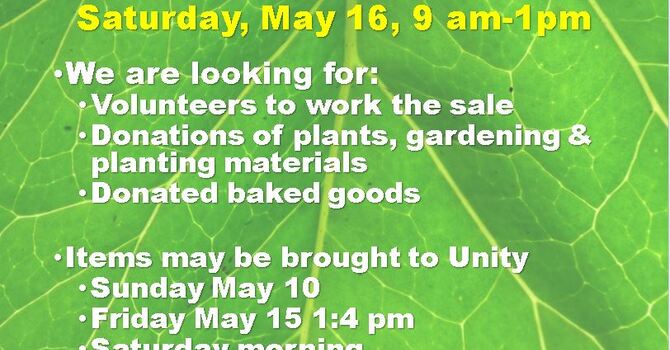 Plant & Bake Sale