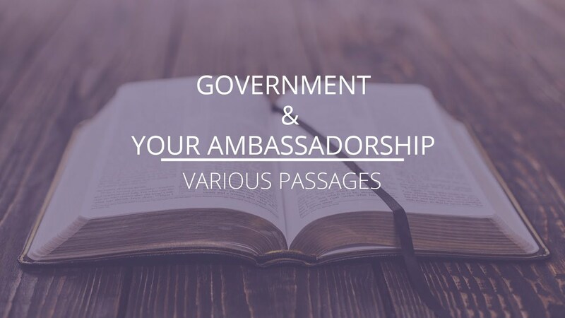 Various Passages - "Government & Your Ambassadorship"
