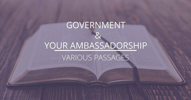 Various Passages - "Government & Your Ambassadorship"