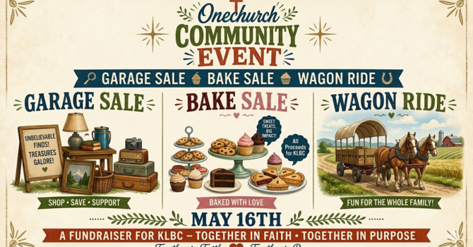 Garage Sale, Bake Sale, and Wagon Rides