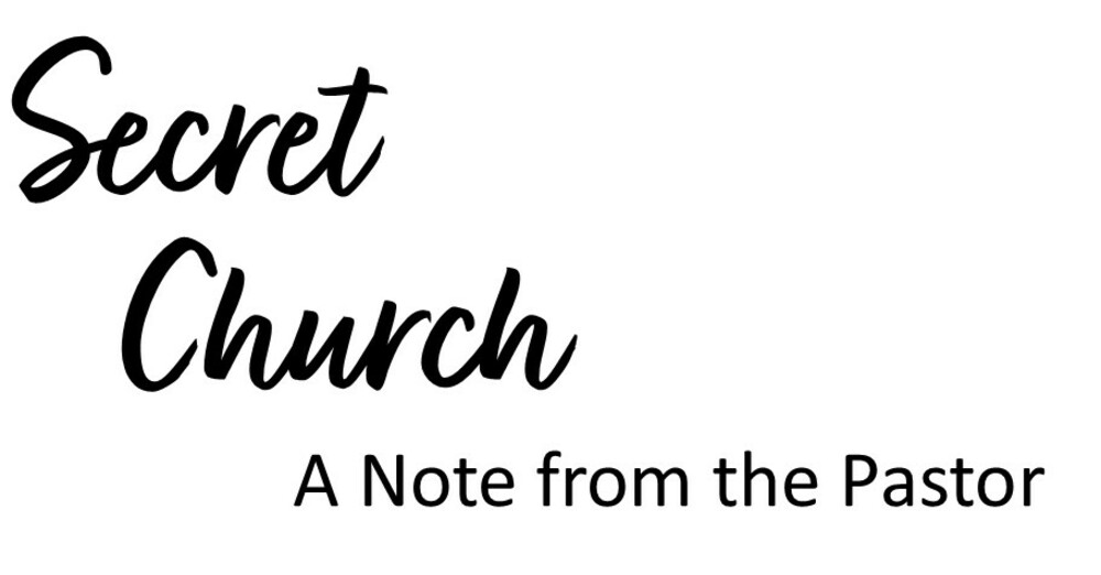 A Note from the Pastor