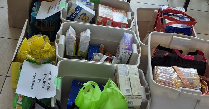 Another "Easter" Food Collection for Hope Mission