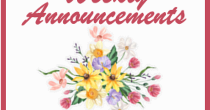 Weekly Announcements