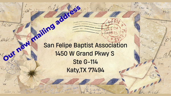 Our new MAILING ADDRESS...