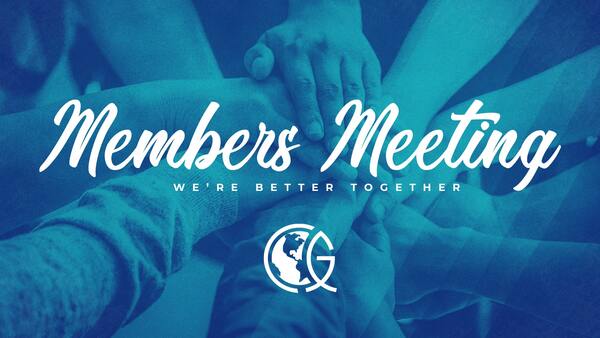 MEMBER'S MEETING & MEAL
