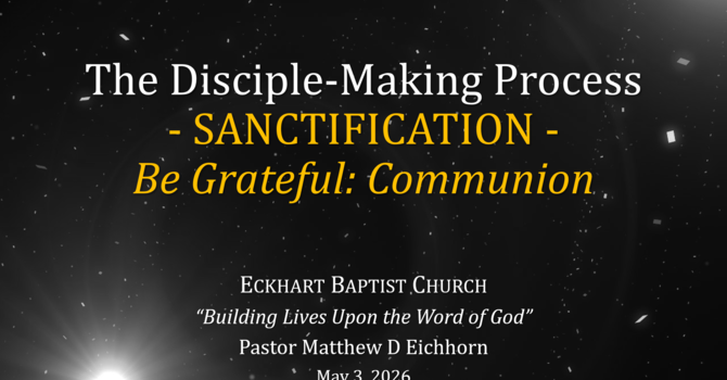 Sanctification: Be Grateful