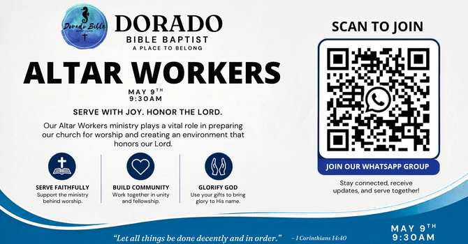 Altar workers training