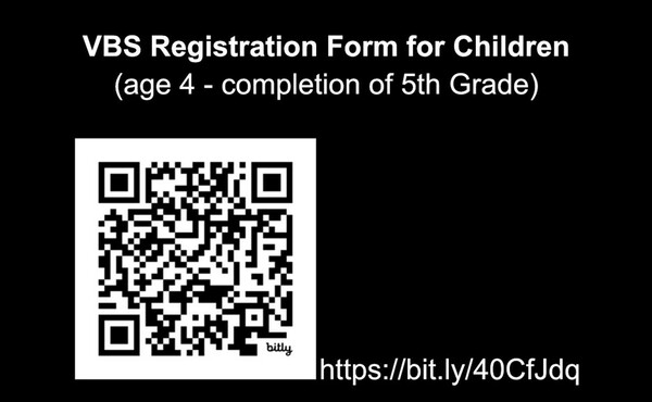 Registration for VBS 