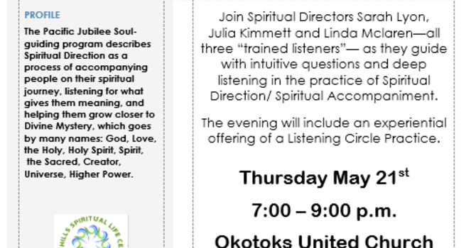 Foothills Spirituality Speaker Series presents