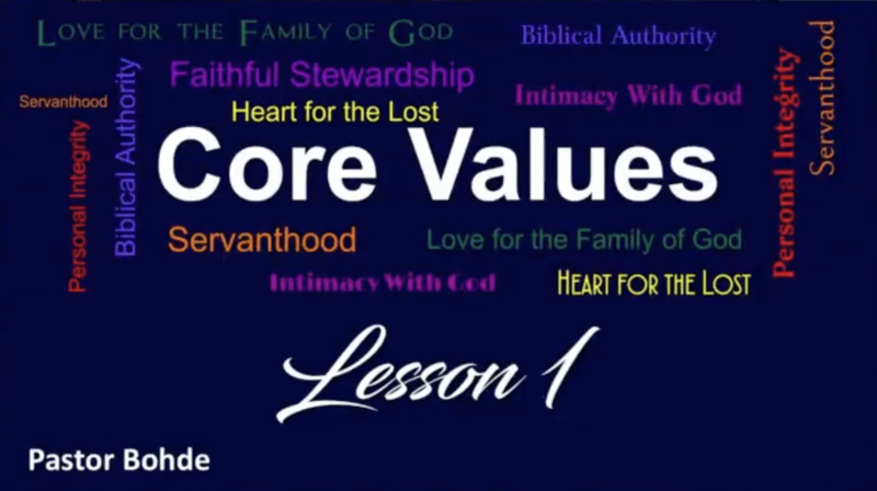 "Introduction To Core Values"
