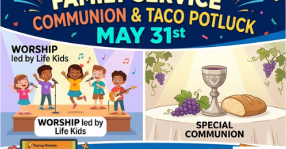 5th Sunday - Communion Service - Potluck