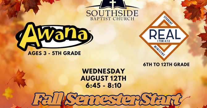 Fall Semester Youth Ministry Start