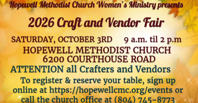 Women's Ministry 2026 Craft and Vendor Fair